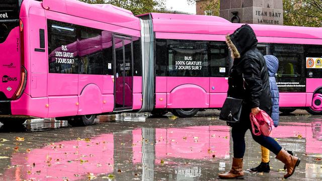 A Dunkerque, en France, les transports publics sont gratuits depuis plusieurs années. [AFP - Philippe Huguen]