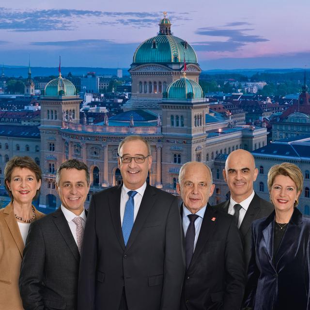 La photo du Conseil fédéral pour 2021. [Bundeskanzlei/Keystone - Markus A. Jegerlehner]