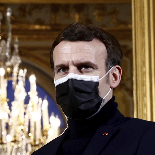 Difficile aménagement de la loi de 1905 en France pour Emmanuel Macron. [Keystone/AP - Christian Hartmann]