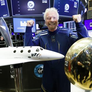 Richard Branson, le fondateur de Virgin Galactic, en Octobre 2018. [EPA/Keystone - Justin Lane]