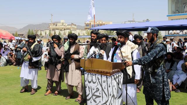 Le gouverneur taliban de la province de Kandahar, Haji Mohammad Yousaf, photographié le 1er septembre 2021. [Keystone - EPA/Stringer]