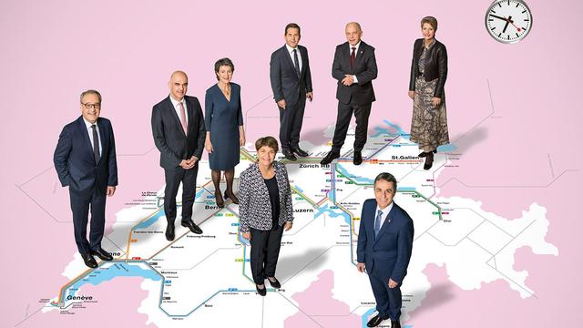 La photo officielle du Conseil fédéral pour 2022. [admin.ch - Stefano Spinelli]