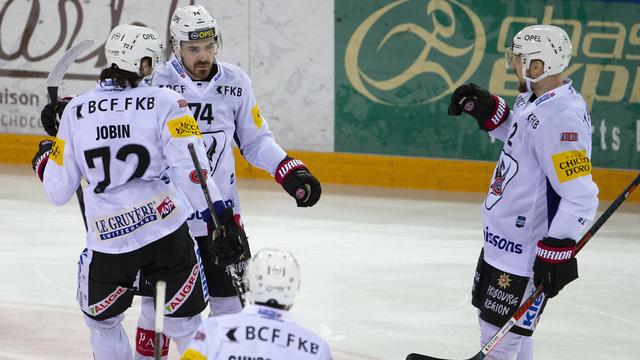 Bougro ouvre le score pour Fribourg en tout début de partie [Keystone - Salvatore Di Nolfi]