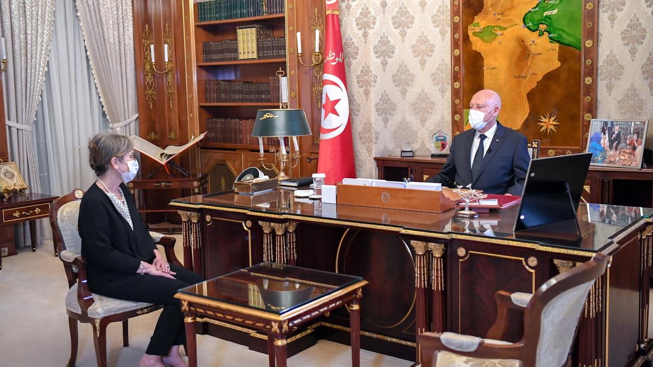 Najla Bouden a été nommée le 29 septembre pour former un gouvernement. [Keystone - Presidency of Tunisia]