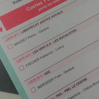Un bulletin de vote reçu tardivement à Genève.