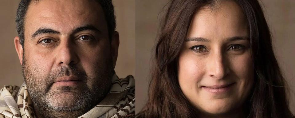 Les réalisateurs Anas Khalaf et Rana Kazkaz. [Tipi Images]