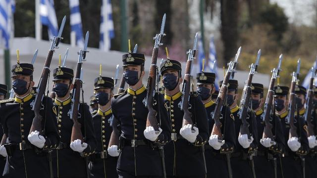 Les festivités du bicentenaire de l'indépendance de la Grèce. [Keystone - Kostas Tsironis]