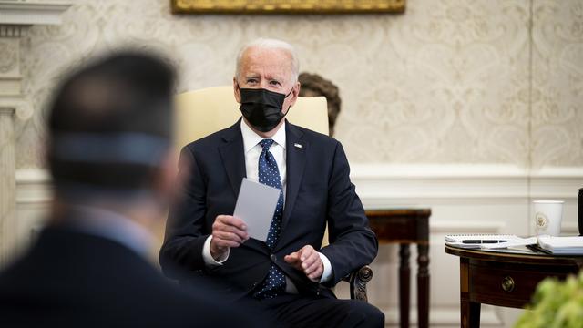 Joe Biden a évoqué "l'angoisse" de la famille de George Floyd dans l'attente du verdict. [Keystone/EPA - Doug Mills]