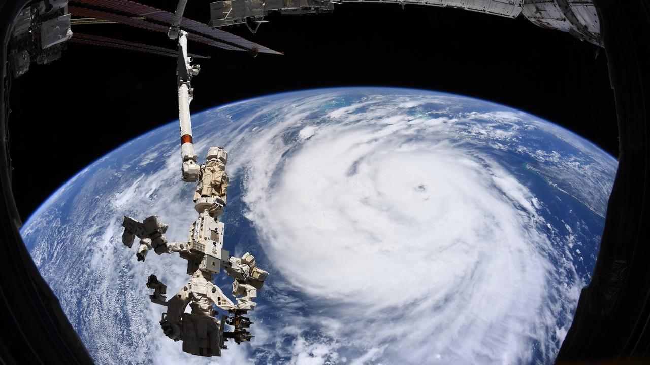 L'ouragan Ida sur le Golfe du Mexique vu depuis l'ISS, le 29 août 2021. [Keystone/epa - European Space Agency]