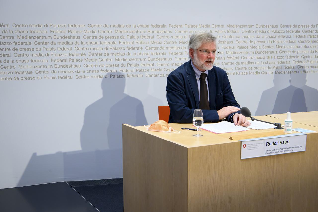 Rudolf Hauri, président de l'Association des médecins cantonaux de Suisse. [KEYSTONE - ANTHONY ANEX]