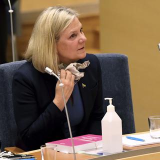 Magdalena Andersson sera la première femme à diriger la Suède. [AP - Erik Simander]