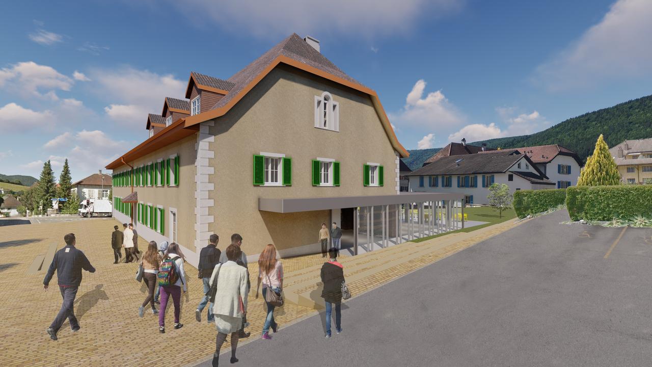 La fondation s'installera dans l'ancienne bâtisse de La Couronne à Sonceboz (BE). [CEP]