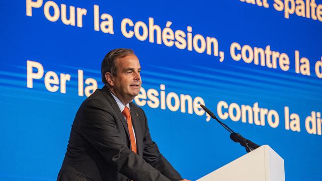 Gerhard Pfister attaque l'UDC lors de l'assemblée du Centre [Keystone - Urs Flueeler]