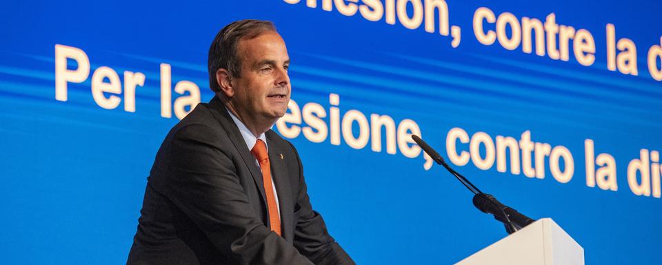 Gerhard Pfister attaque l'UDC lors de l'assemblée du Centre [Keystone - Urs Flueeler]