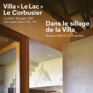Affiche de l'exposition "Dans le sillage de la Villa". [Villa "Le Lac" Le Corbusier.]