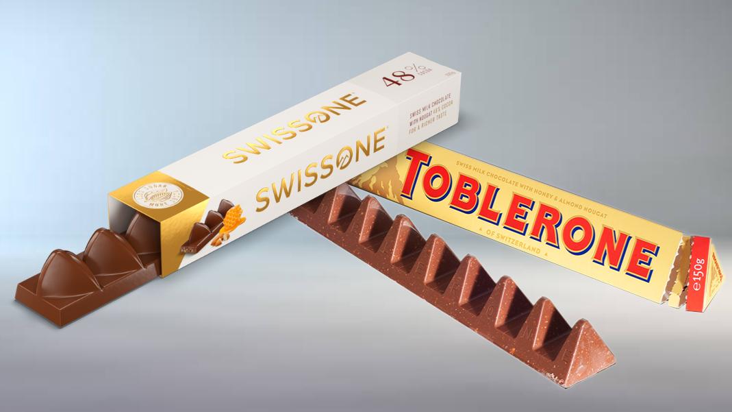 La marque américaine Toblerone accuse le fabricant suisse Swissone "d'exploitation de sa réputation". [RTS]