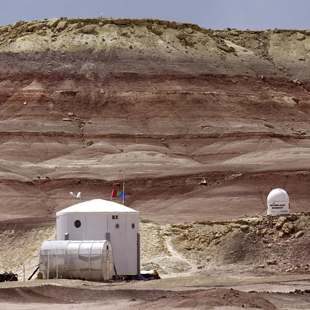 Une base américaine qui simule la vie sur mars dans l'Uthah. [AP Photo/Keystone - Douglas C. Pizac]