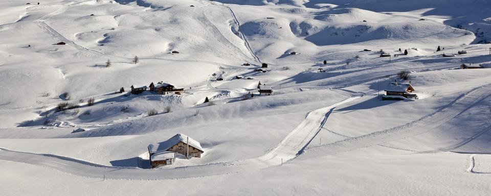 La station de Fideris dans les Grisons. [Keystone - Arno Balzarini]