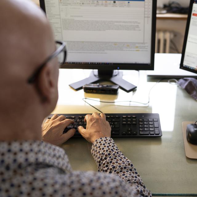 Le télétravail est une mesure efficace contre le Covid-19. [Keyston - Gaetan Bally]