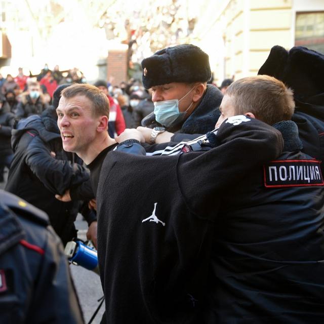 Plusieurs personnes ont été arrêtées lors de la manifestation pro-Navalny qui s'est tenue à Vladivostok. [AFP - PAvel Korolyov]