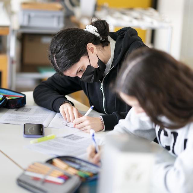 Le masque sera obligatoire durant trois semaines dans les écoles vaudoises pour la rentrée 2021-2022. [Keystone - Gaetan Bally]