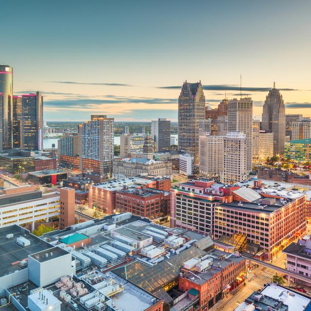 Vue de la ville de Detroit, Michigan, Etats-Unis. [Depositphotos - sepavone]