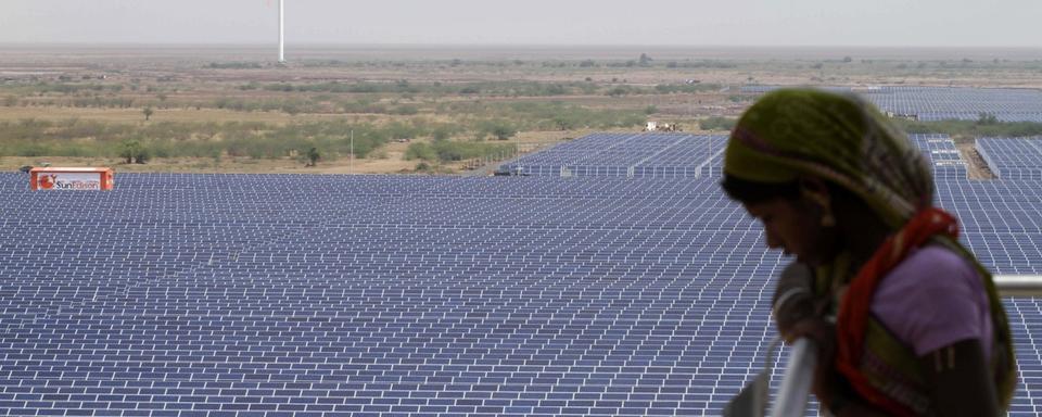 Parc solaire à Charanka en Inde. [AP/Keystone - Ajit Solanki]