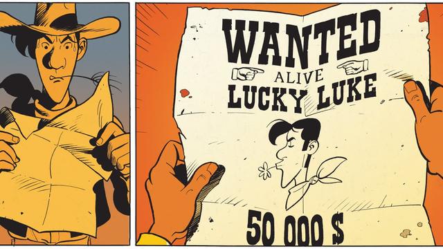 Un extrait de "Wanted Lucky Luke" de Mathieu Bonhomme. [DR - Editions Dargaud]