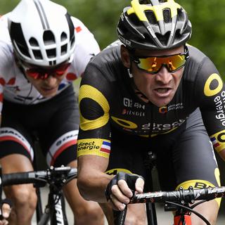Le cycliste français Thomas Voeckler (à droite) lors du Tour de France 2017. [AFP - Philippe Lopez]