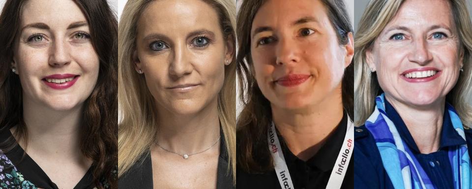 Léonore Porchet, Céline Amaudruz, Stéphanie Ginalski et Anne Abriat. [Keystone/OBELIS/DR - Alessandro della Valle/Oleksandra Kunovska Mondoux]