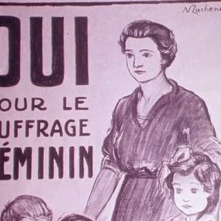 Affiche en faveur du suffrage féminin en Suisse