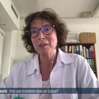 Frédérique Jacquerioz, cheffe de clinique et médecin responsable du centre de vaccination aux HUG. [RTS]