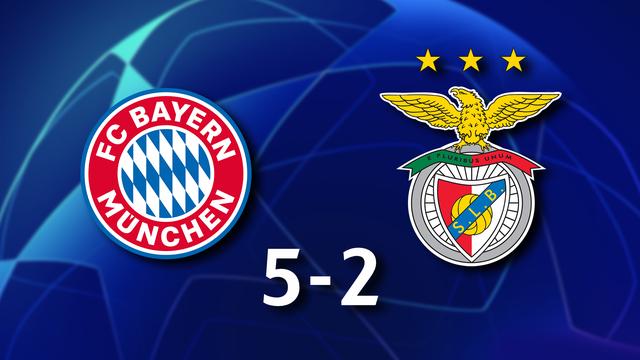 4e j. Gr.E, Bayern Munich - Benfica Lisbonne (5-2): résumé de la rencontre