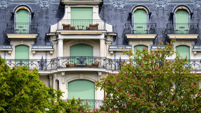 L'Hôtel Beau-Rivage Palace à Lausanne. [KEYSTONE - JEAN-CHRISTOPHE BOTT]