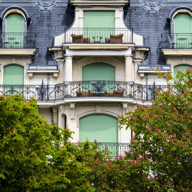 L'Hôtel Beau-Rivage Palace à Lausanne. [KEYSTONE - JEAN-CHRISTOPHE BOTT]