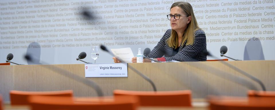 Effets secondaires de la troisième dose: interview de Virginie Masserey. [KEYSTONE - Anthony Anex]