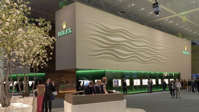 Un stand dans le salon horloger Baselworld 2019. [Keystone - Georgios Kefalas]