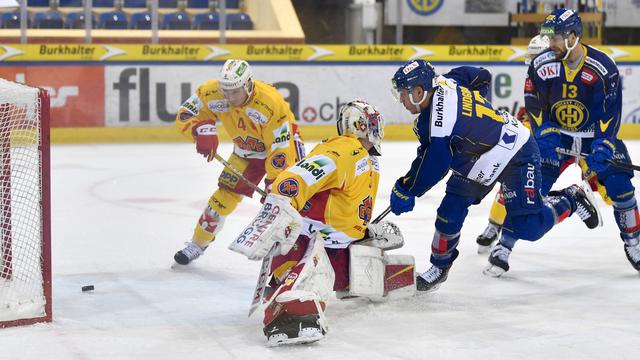 Perttu Lindgren, qui marque ici contre Bienne, évoluera désormais sous le maillot seelandais. [Keystone - Juergen Staiger]