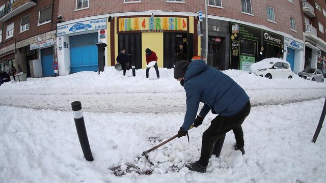 Des scènes inhabituelles à Madrid. [EPA - David Fernandez]