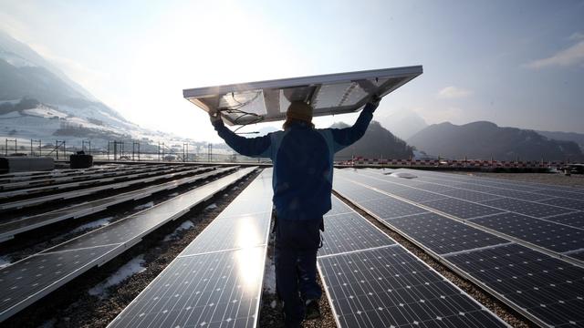 Le canton de Bâle-Ville est pionnier en Suisse en matière d'énergie solaire. [KEYSTONE - Urs Flueeler]