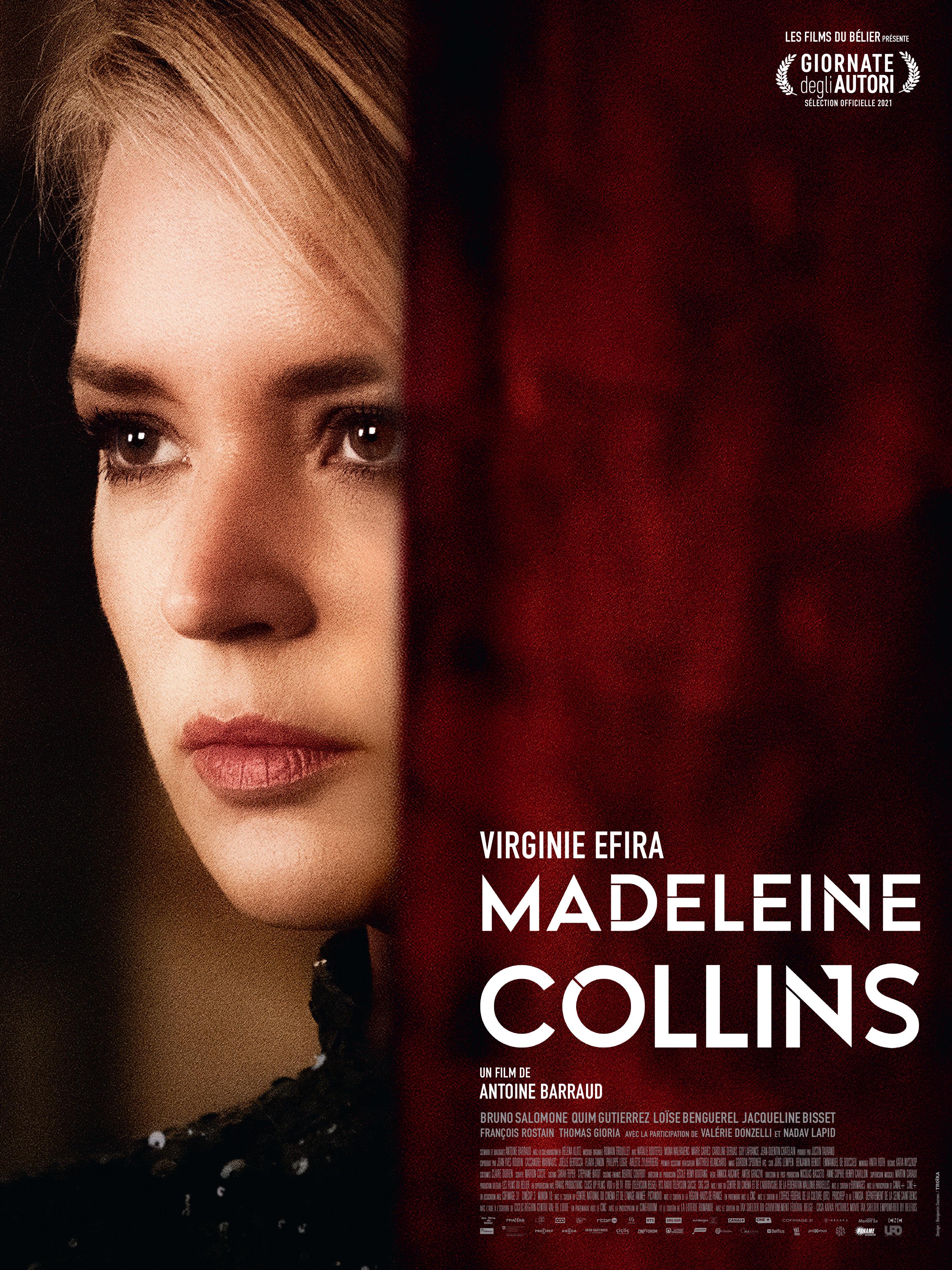 L'affiche de Madeleine Collins, un film d'Antoine Barraud coproduit par la RTS avec Virgine Efira. [RTS - Close Up Films / Les Films du Bélier]