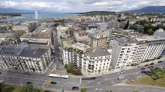 Une vue de la ville de Genève. [Keystone - Martial Trezzini]
