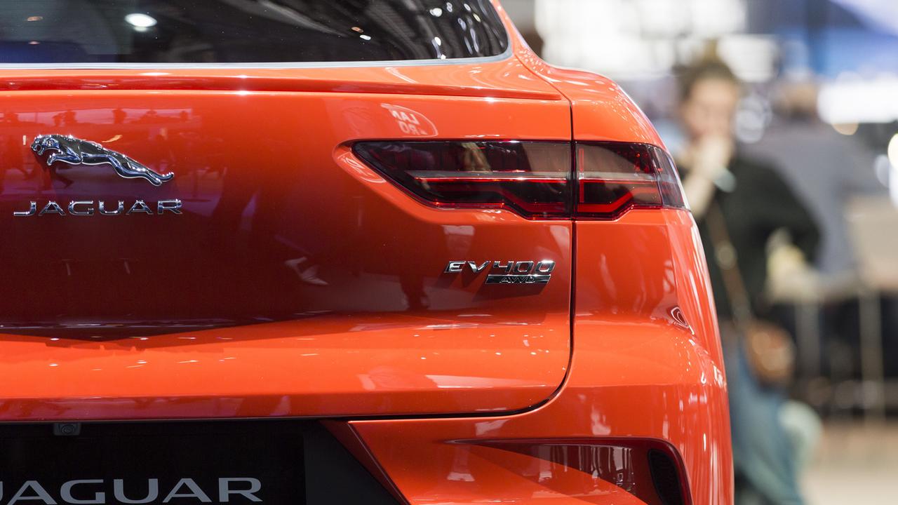 La Jaguar I-PACE présentée lors du salon de l'automobile à Genève en mars 2018. [Cyril Zingaro - Cyril Zingaro]