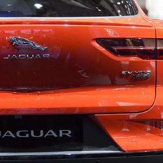 La Jaguar I-PACE présentée lors du salon de l'automobile à Genève en mars 2018. [Cyril Zingaro - Cyril Zingaro]