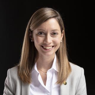 Johanna Gapany, conseillère aux États PLR fribourgeoise en décembre 2019. [Keystone - Gaetan Bally]