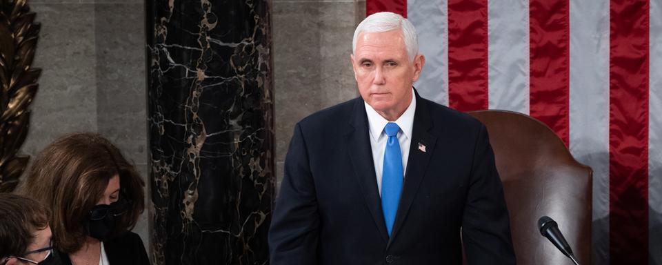 Le vice-président des Etats-Unis Mike Pence le 6 janvier 2021. [Keystone - EPA/SAUL LOEB]