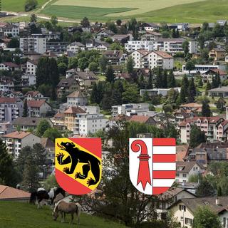 Berne ou le Jura, la ville de Moutier se choisit un canton ce dimanche [Keystone - Jean-Christophe Bott]