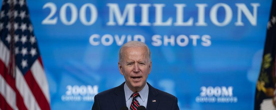 Joe Biden, président des Etats-Unis depuis 100 jours. [Keystone - Evan Vucci]