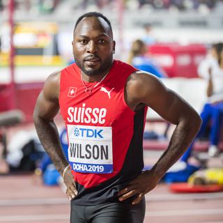 L'homologation du record d'Europe de Wilson sur 100m devient de plus en plus hypothétique. [Keystone - Jean-Christophe Bott]