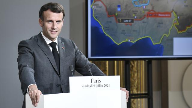 La France commencera à fermer des bases dans le nord du Mali au "second semestre de l'année 2021", a indiqué le président français Emmanuel Macron. [Keystone - Stephane de Sakutin]